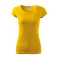 Koszulka damska z krótkim rękawem żółta