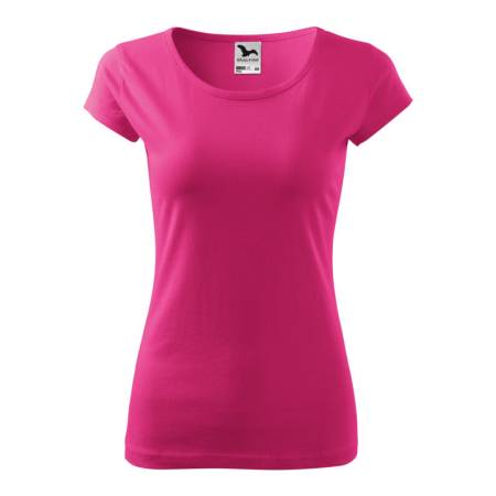 Koszulka damska z krótkim rękawem purpurowa