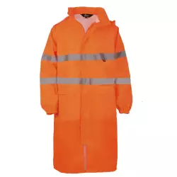 Płaszcz przeciwdeszczowy ostrzegawczy odblaskowy VWJK67L pomarańczowy
