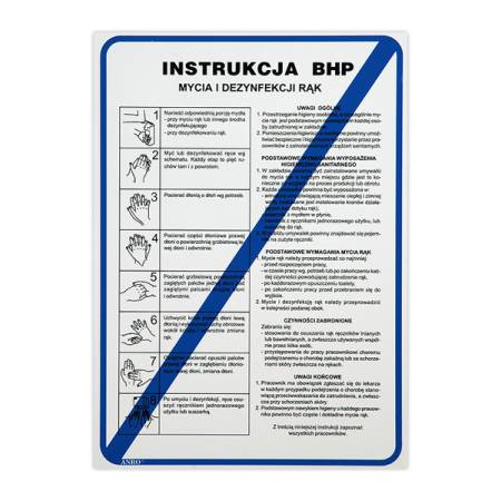 Instrukcja BHP „Instrukcja BHP mycia i dezynfekcji rąk”.