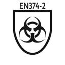 Logotyp normy EN374-2