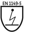 Logotyp normy EN1149-5
