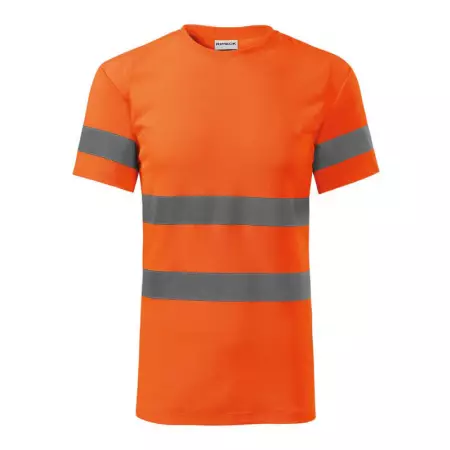 Koszulka robocza ostrzegawcza z odblaskami pomarańczowa
