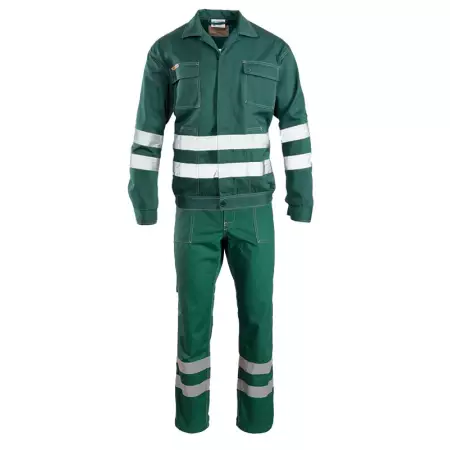 Ubranie robocze z odblaskami CLASSIC zielone