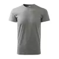 Koszulka męska z krótkim rękawem T-shirt BASIC ciemno-szara
