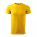 Koszulka męska z krótkim rękawem T-shirt BASIC żółta