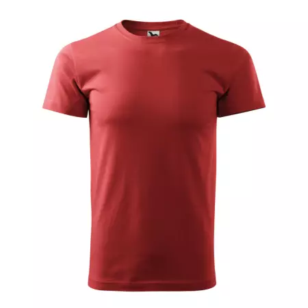 Koszulka męska z krótkim rękawem T-shirt BASIC bordowa