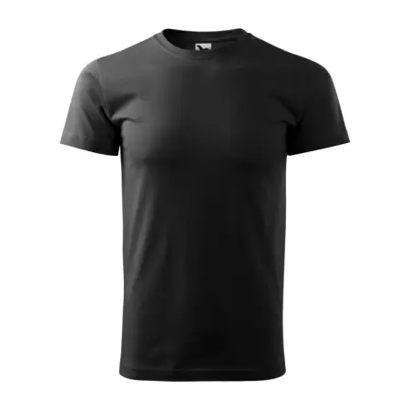 Koszulka męska z krótkim rękawem T-shirt BASIC czarna