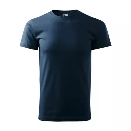 Koszulka męska z krótkim rękawem T-shirt BASIC granatowa