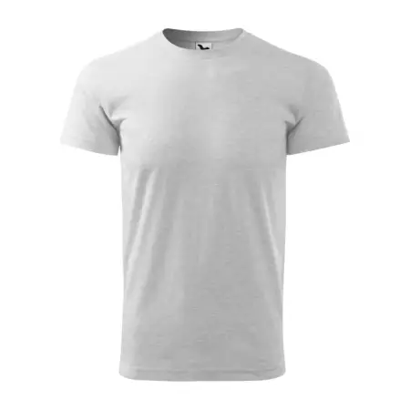 Koszulka męska z krótkim rękawem T-shirt BASIC jasno-szara