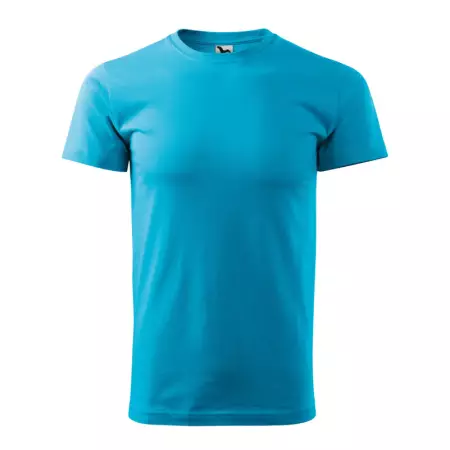 Koszulka męska z krótkim rękawem T-shirt BASIC turkusowa