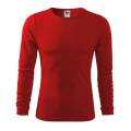 Koszulka slim-fit z długm rękawem czerwona