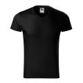 Koszulka męska slim fit V-NECK czarna