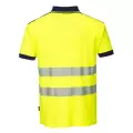 Oddychająca koszulka polo ostrzegawcza żółta T180