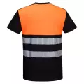 T-shirt ostrzegawczy koszulka odblaskowa PW311 pomarańczowo-czarna