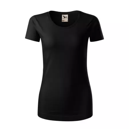 Czarna koszulka damska z bawełny organicznej ORIGIN