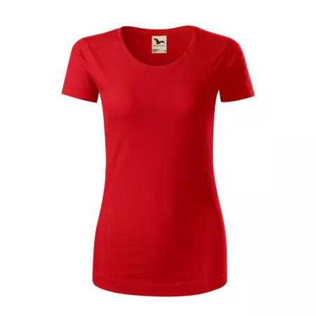 Czerwona koszulka damska z bawełny organicznej ORIGIN