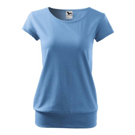 Koszulka damska z krótkim rękawem błękitna