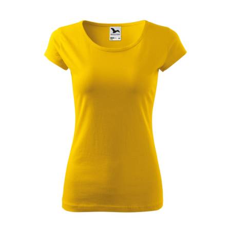 Koszulka damska z krótkim rękawem żółta