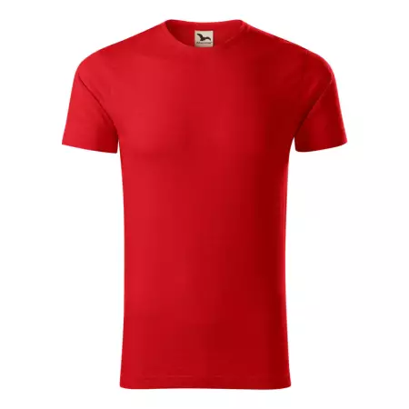 Koszulka męska bawełna organiczna antyalergiczna czerwona