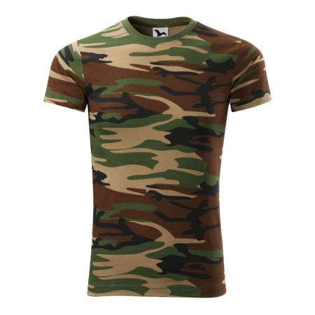 Koszulka męska moro camouflage brązowa