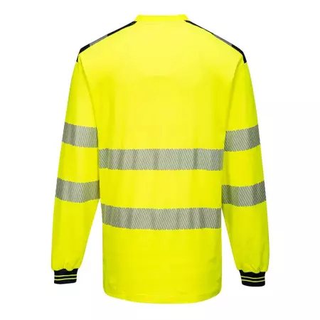 T-shirt ostrzegawczy Premim z długim rękawem T185 żółty