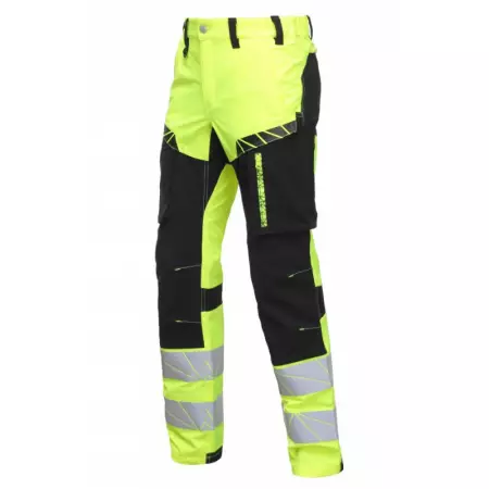Lekkie i elastyczne spodnie robocze odblaskowe URBAN żółte