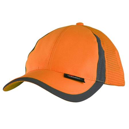 Ostrzegawcza czapka z daszkiem pomarańczowa
