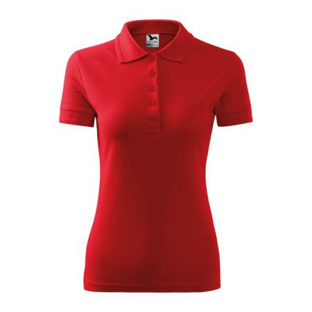 Damska koszulka polo z krótkim rękawem czerwona