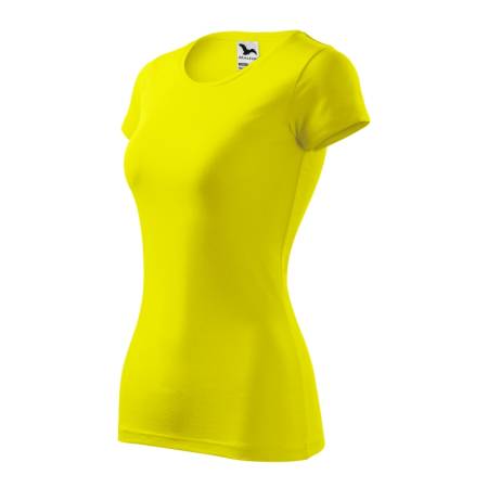 Koszulka damska taliowana GLANCE żółta