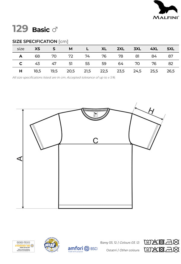 Koszulka męska BASIC rozmiary
