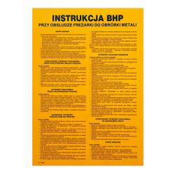 Instrukcja BHP„BHP przy obsłudze frezarki do obróbki metali”.