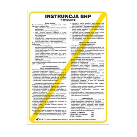 Instrukcja BHP „ Instrukcja bezpieczeństwa i higieny pracy w magazynach