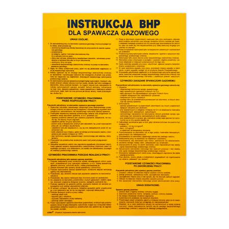 Instrukcja BHP „BHP dla spawacza gazowego”.
