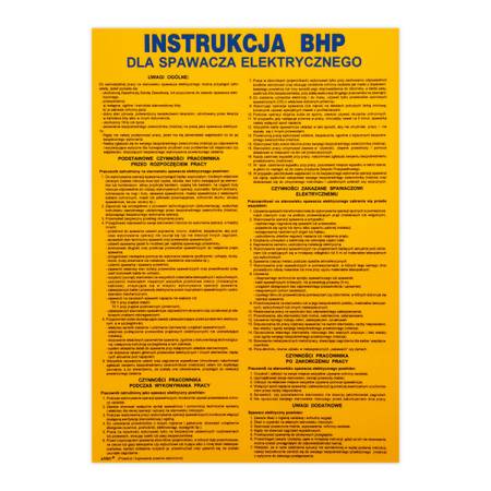 Instrukcje BHP „BHP dla spawacza elektrycznego”.