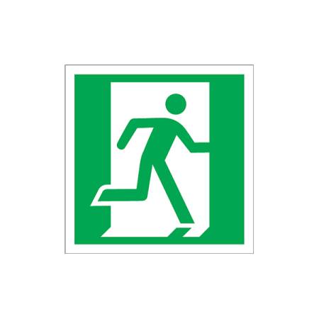Znak ewakuacyjny „Drzwi ewakuacyjne lewe”.