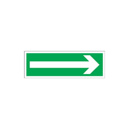 Znak ewakuacyjny „Kierunek do wyjścia drogi ewakuacji”.